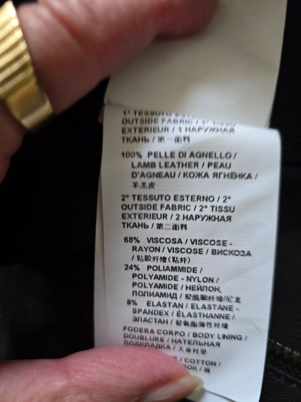 Pinko Giacche: Pinko Leder/Stoff Bikerjacke Gr. 34 – Usato da Bottmingen venduto da sandy_2 7