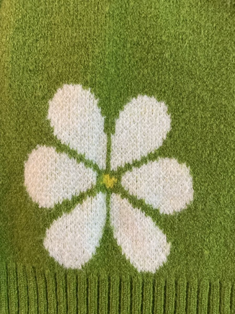 Maglioni & Felpe: Grüne Strickjacke mit Blumenmuster, 13-14 J – Nuovo (secondo la descrizione) da Rüfenacht BE venduto da Edinas_shop 2