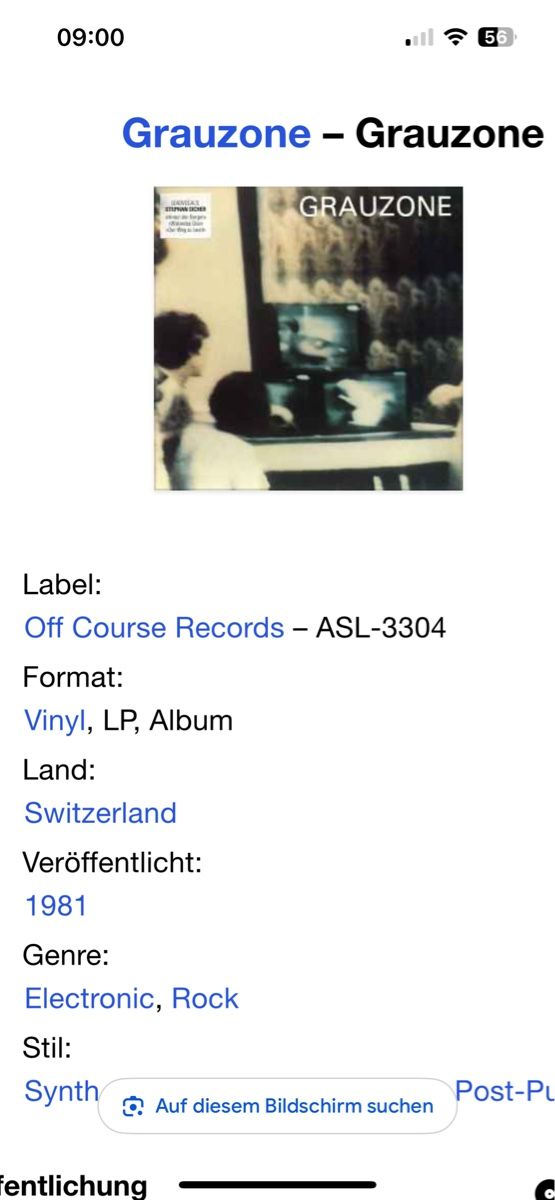 Dischi in vinile: Stephan Eicher. 1981. sehr sehr Rar. Grauzone – Usato da Faulensee venduto da Mizuno06 6