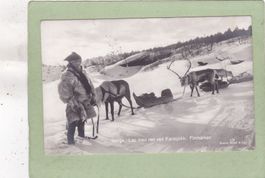 Norwegen Norge Lap med ren ved Karasjokk Finmarken 1930