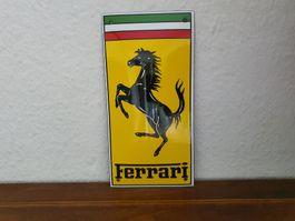 Emailschild Ferrari Logo Italy Emaille Schild Reklame Retro