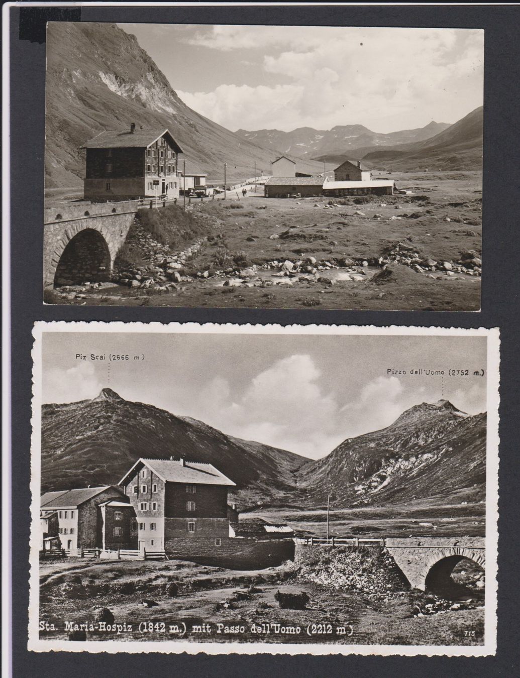 Cartoline postali: 3 alte A-Karten vom Lukmanier Sta. Maria Hospiz +  Oldtimer – Usato da Vitznau venduto da Ropaku 2
