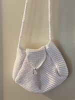 VINTAGE HANDTASCHE WEISS,HANDGEMACHT