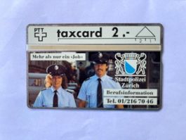 PTT Taxcard Stadtpolizei Zuerich Berufsinformation