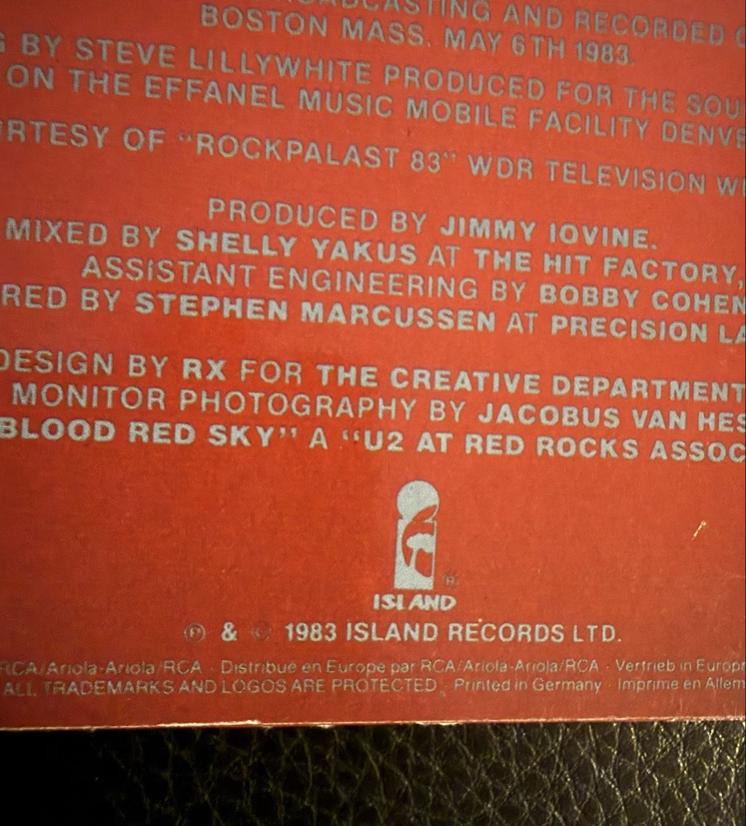 Dischi in vinile: U2 Live Under a Blood Red Sky   Schallplatte – Usato da Goldach venduto da Donpancho 4