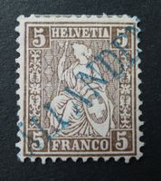 Nr. 30, blauer Stabstempel FÄLLANDEN ZH