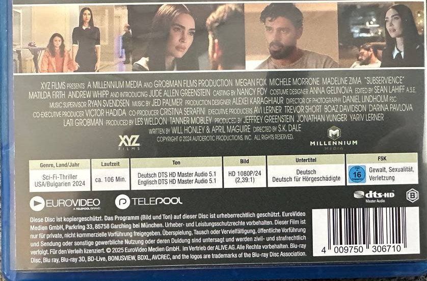 Tutti i DVDs: Subservience mit Megan Fox, neuwertig – Usato da Beringen venduto da Mantafisch1 2