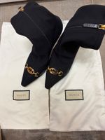 Damen-Stiefeletten Gucci, schwarz Stoff, sehr guter Zustand