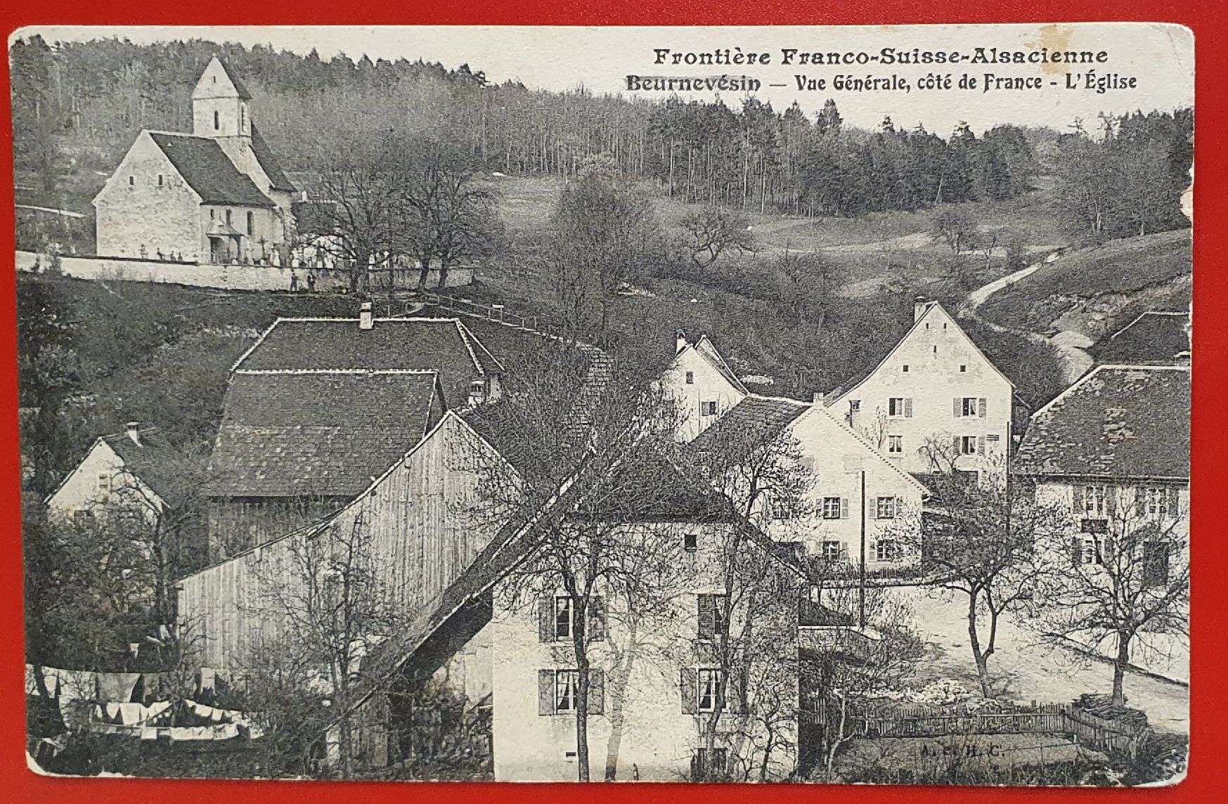 Cartoline postali: Beurnevésin - Grenze Frankreich Schweiz – Usato da Kreuzlingen venduto da Rschweiz1