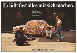 Trabant IFA Mobile DDR Oldtimer-Postkarte, Jahrgang 85/86