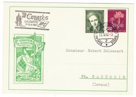 Carte de Lausanne BPA A406 pour St.Saphorin le 13.IV.47