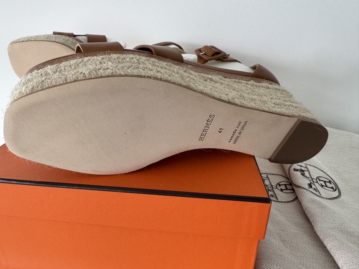 Hermès Damenschuhe: Neue Hermès Sandalen Espadrilles Elda, naturel, 41 – Neu und originalverpackt aus Unterägeri von san_6qcx 4