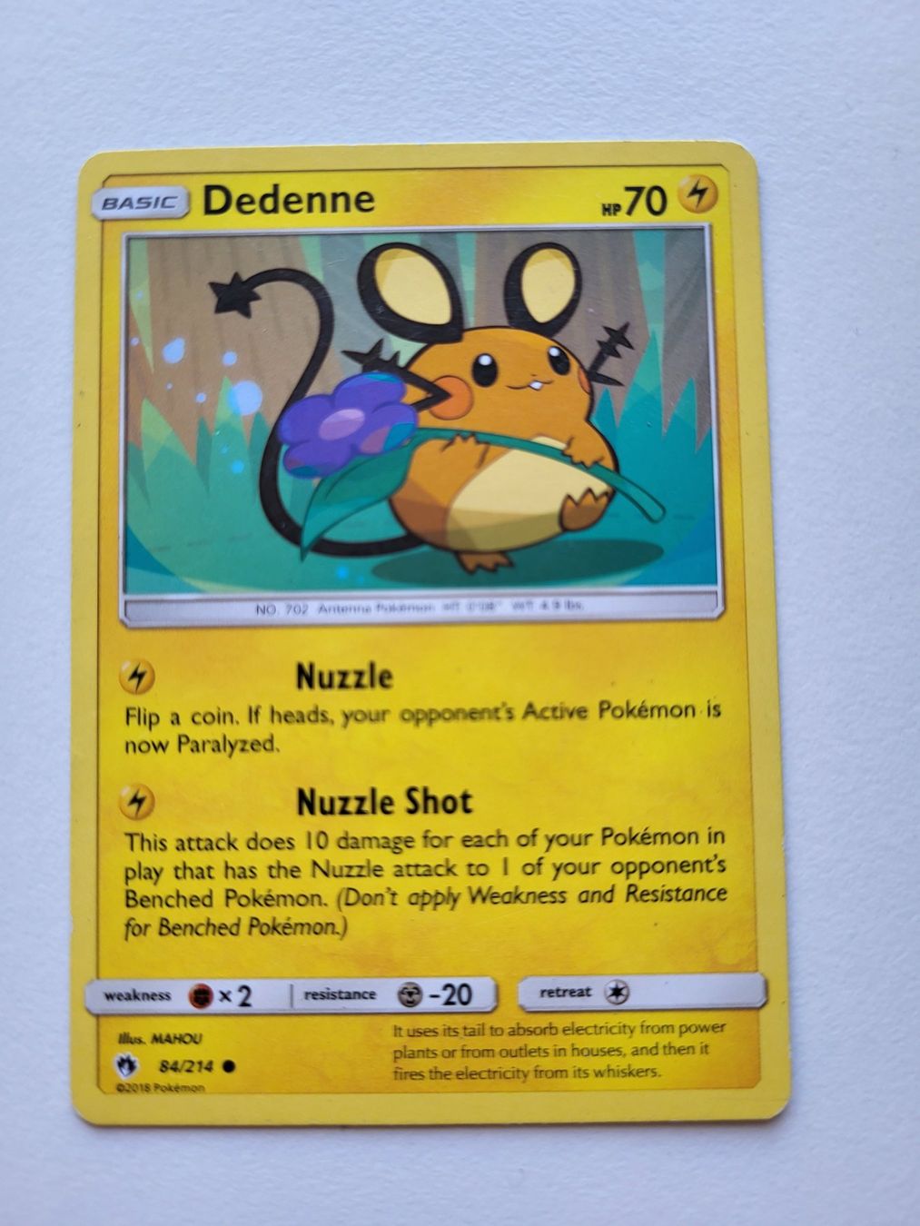 Pokémon Carte collezionabili: Dedenne (Lost Thunder 84/214) – Usato da Erlenbach ZH venduto da ram_mjn5