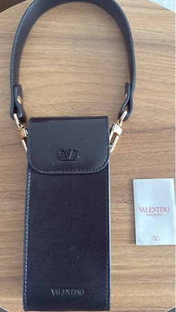 OrigValentino Garavani Handytasche Schwarz Leder Top Zustand