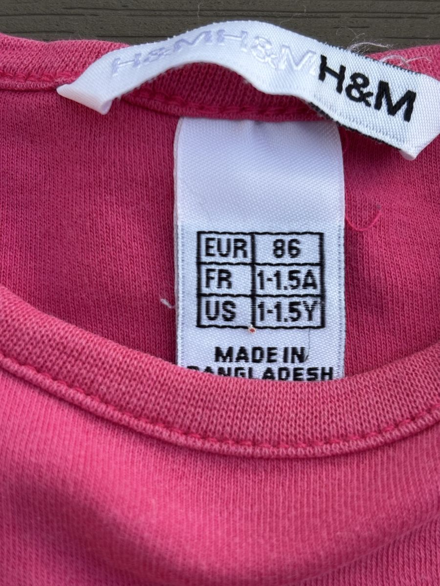 H&M Blusen, T-Shirts & Tops: Rosa Tshirt Gr. 86 – Gebraucht aus Kesswil von Branca-01 3