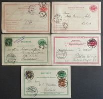 SVERIGE: 5 cartes postales O des années 1886–1896