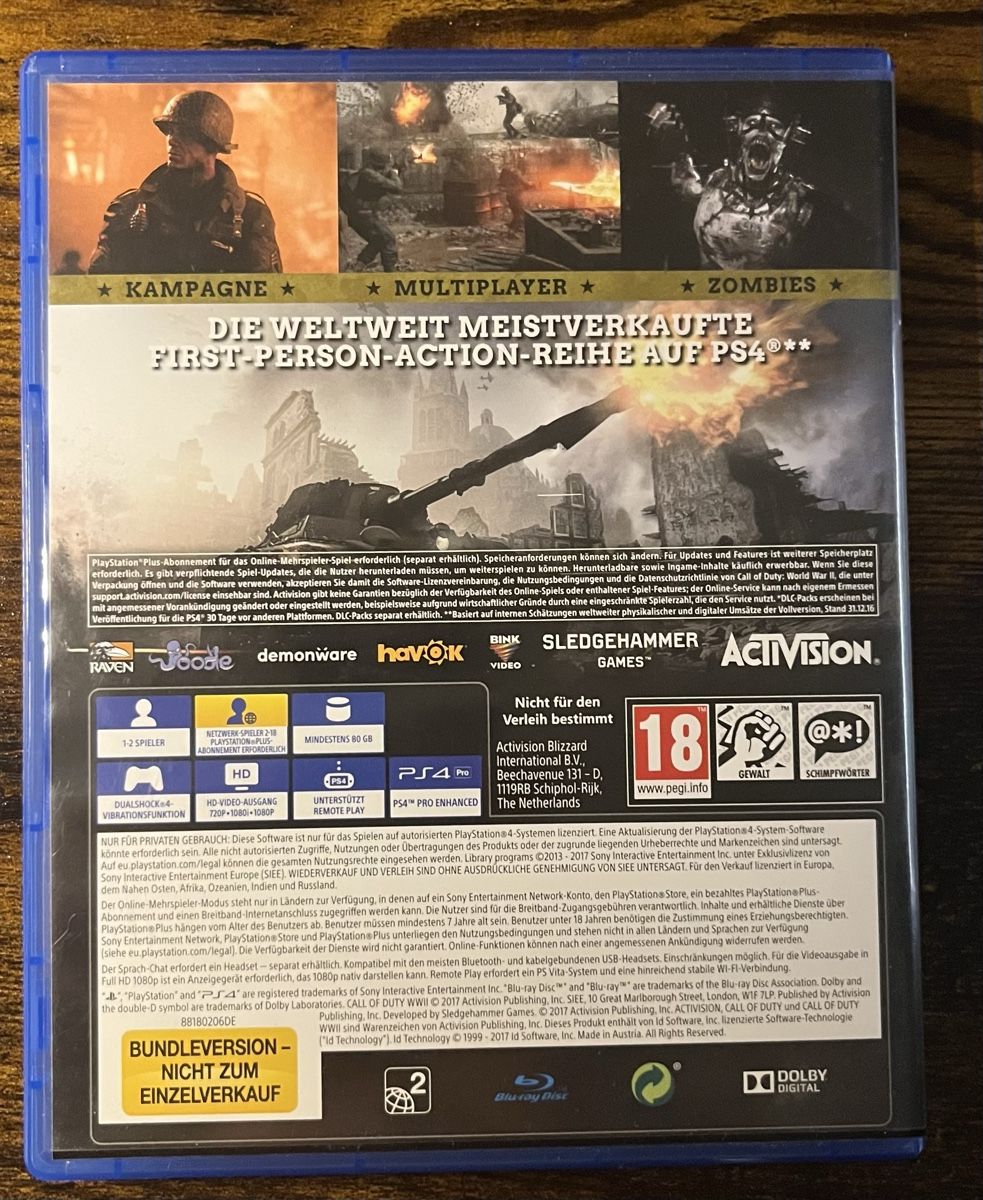 Sony Jeux: Call of Duty WWII PS4 – D'occasion à Zürich par rtinise 2
