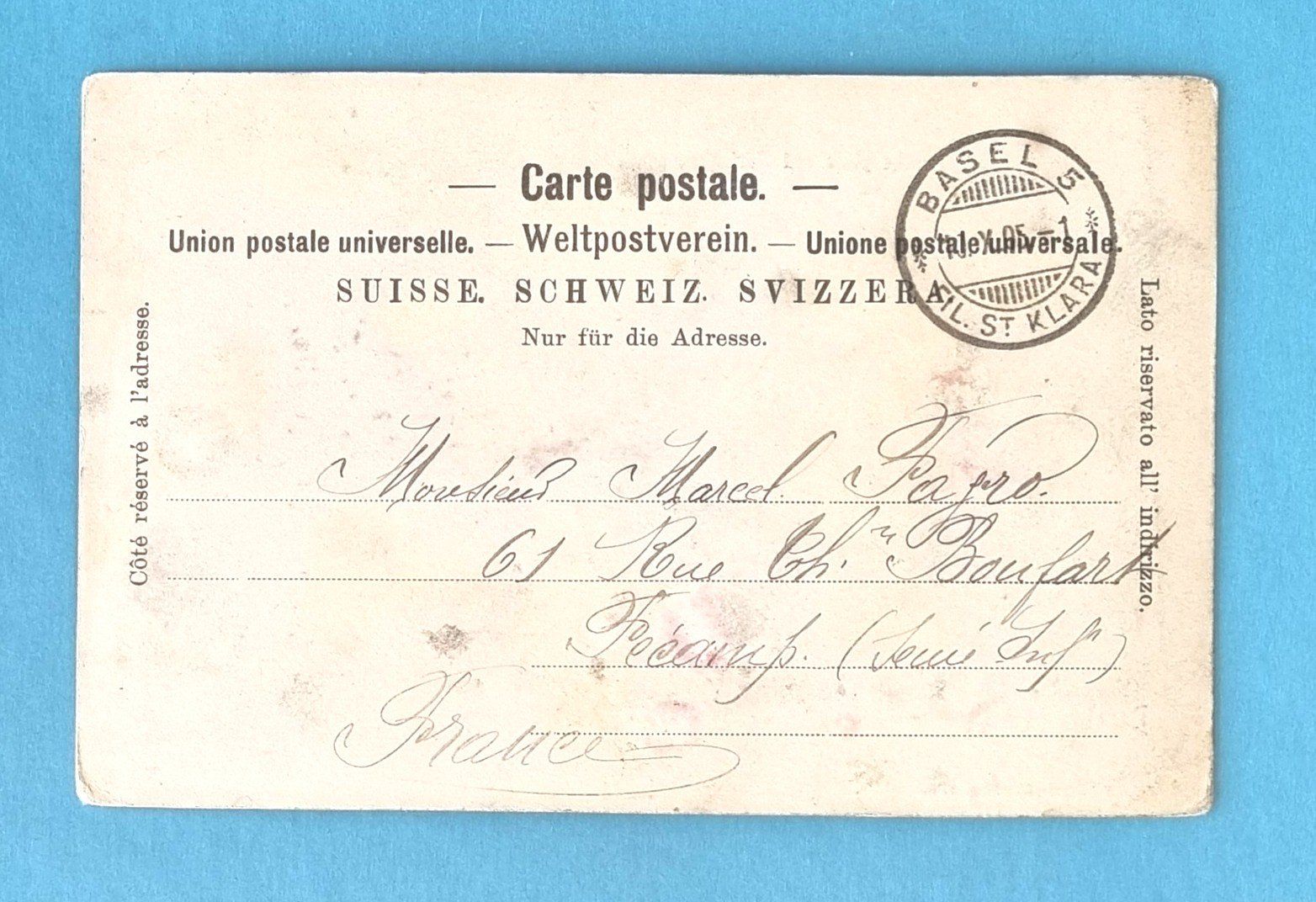 Cartoline postali: Basel - Aeschanplatz - Strassenbahn - Tram - 1905 – Usato da Rothrist venduto da RROENK 1