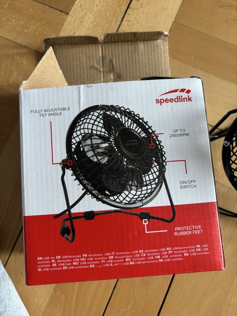 Ventilatori: Speedlink Tornado USB Tischventilator Metall schwarz – Nuovo (secondo la descrizione) da Bern venduto da pat_8clp