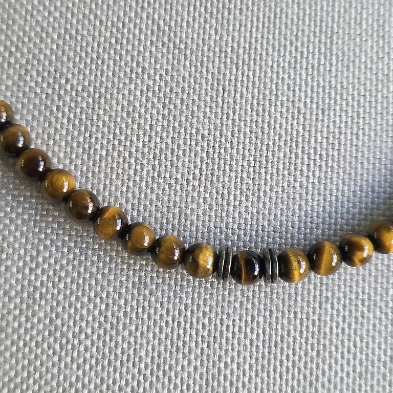 Ketten: Collier en véritable Oeil de Tigre, envoi compris  – Gebraucht aus Orbe von Adaline.64 2