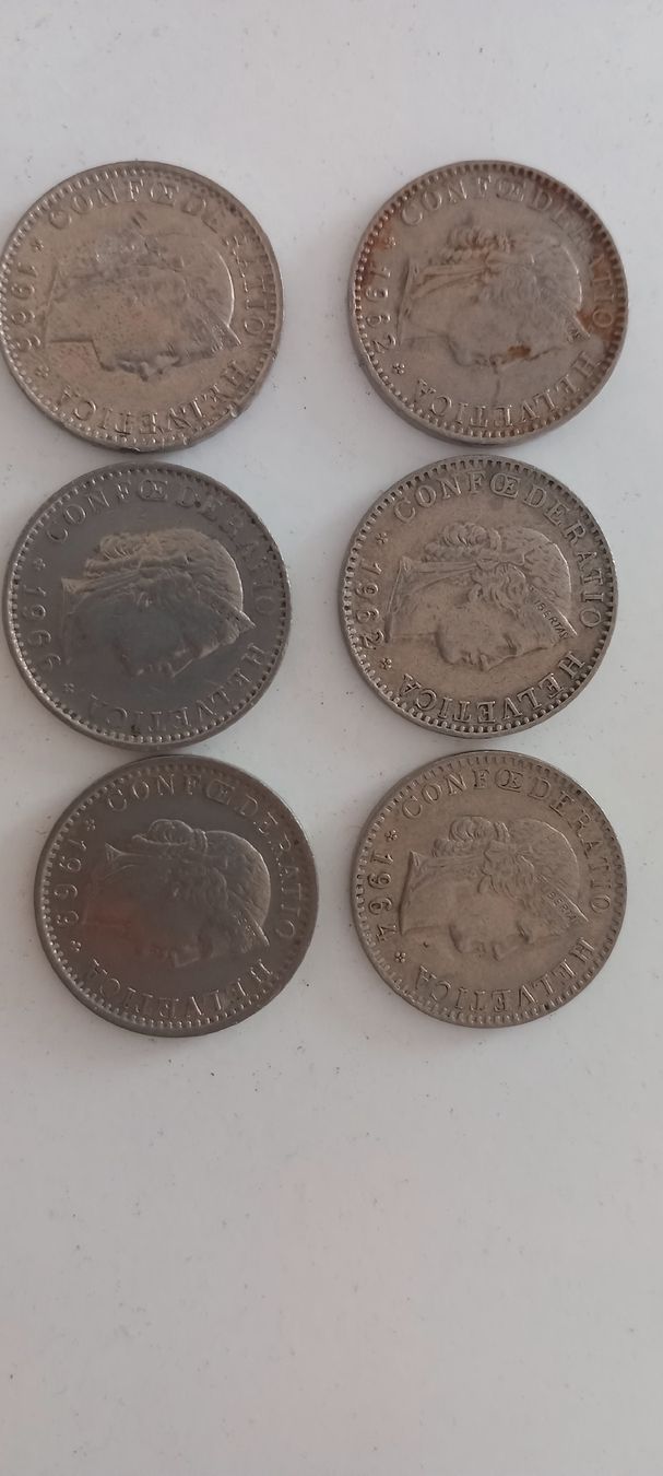 Tutti le monete: 20 Rappen 1962, 1964, 1966 , 1969 – Usato da Balsthal venduto da Marica75 6