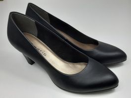 TAMARIS Blockabsatz Pumps schlicht elegant schwarz Gr. 40
