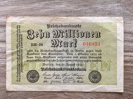 1923 Reichsbanknote zehn Millionen Mark