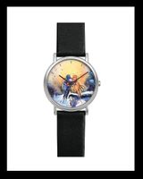 F 852 ) Quarz Uhr Edelstahlgehäuse/Saphirglas/ Künstlerdesin