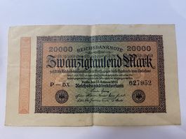 Deutschland 20.000 Mark 1923 – Inflation - Reichsbanknote