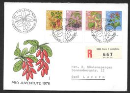 R-FDC Pro Juventute Serie 1976 J257-J260 ET 29.11.1976 Tabs