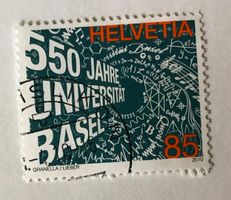 Nr.1348 mit Stempel 550 Jahre Universität Basel 2010   
