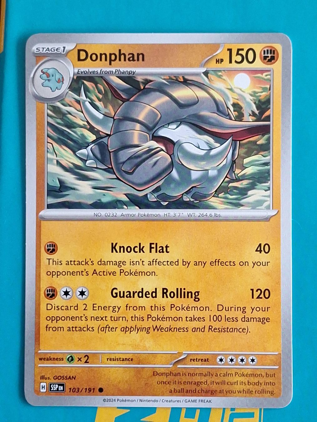 Pokémon Carte collezionabili: Donphan - Pokemon Surging Sparks – Usato da Altstätten SG venduto da GGsGameshop