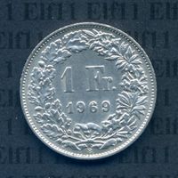 CHF___1.00 1969 stgl * nigelnagelneu! 1 Franken