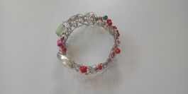 Designer Armreif Silber 925 mit Dekorationen zu Nile