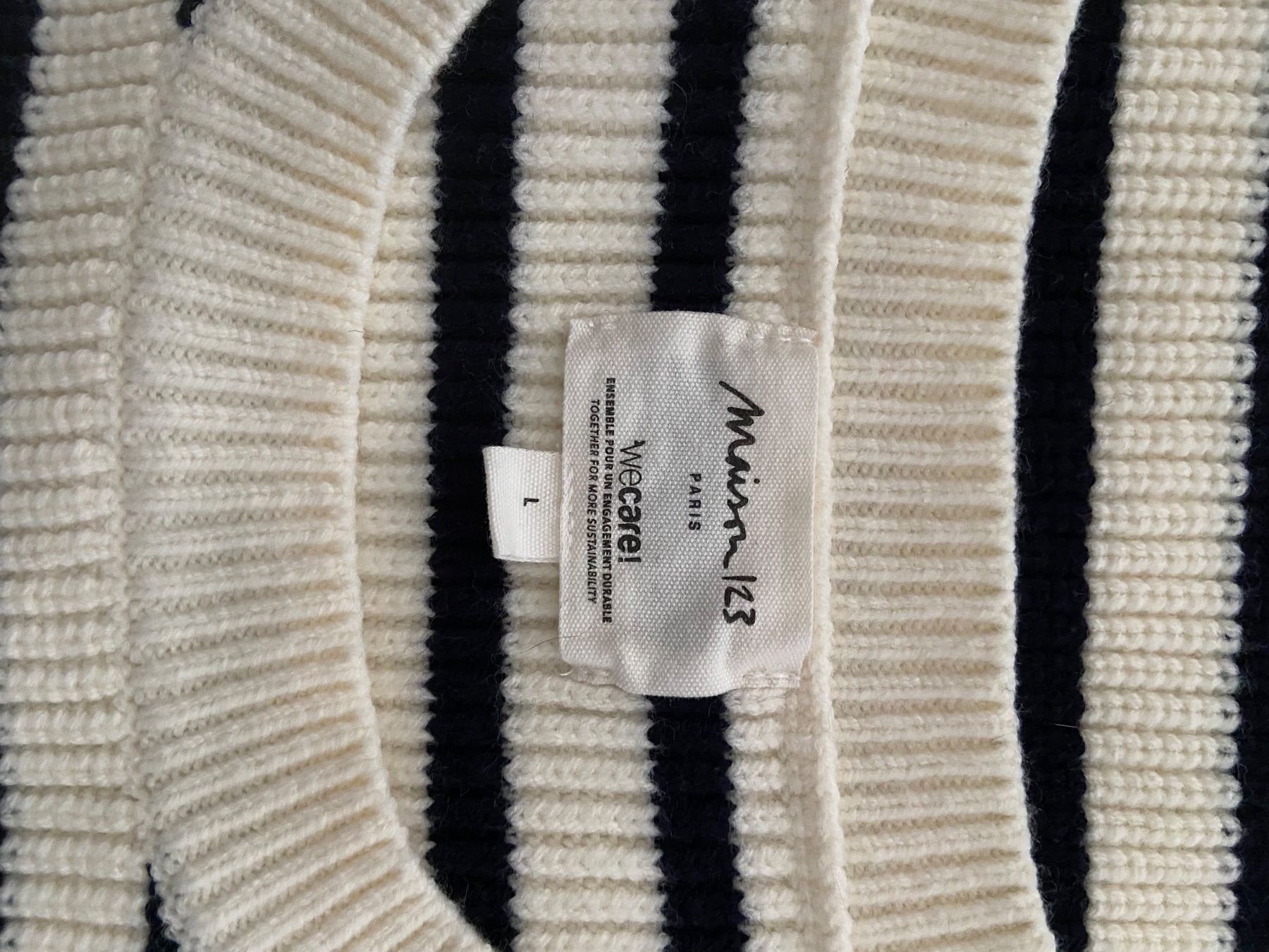 Maison 123 Maglioni & Felpe: MAISON 123 Pull marinière écru t.L - NEUF – Nuovo (secondo la descrizione) da Genève venduto da kik_8jd6 1