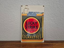 Emailschild Lucky Strike Zigaretten Logo USA Emaille Schild