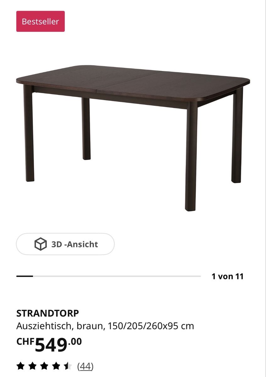 Ikea Tavoli: STRANDTORP Ausziehtisch – Usato da Zürich venduto da ale_55s9 1