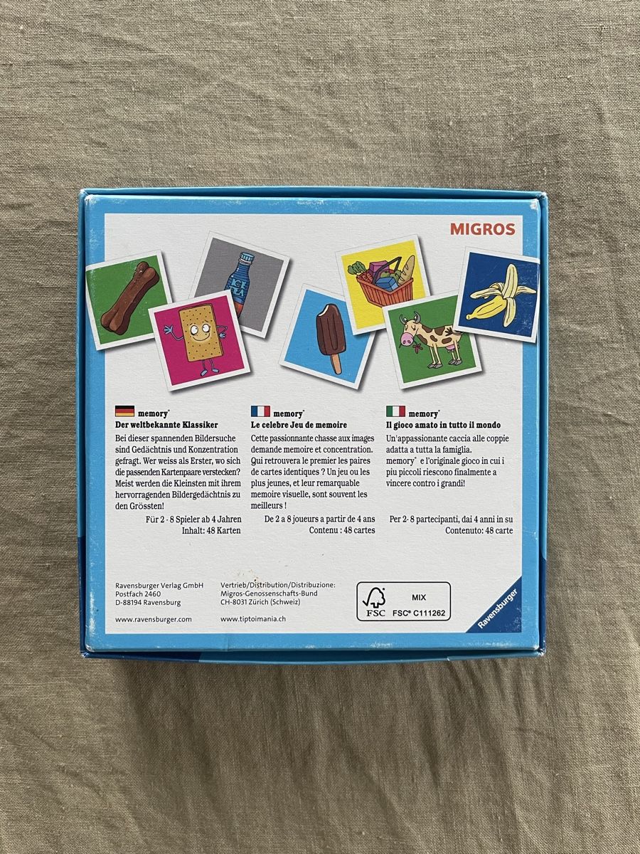 Ravensburger Giochi: Memory Ravensburger/Migros, Kinderspiel  – Usato da Hirzel venduto da carta9 1