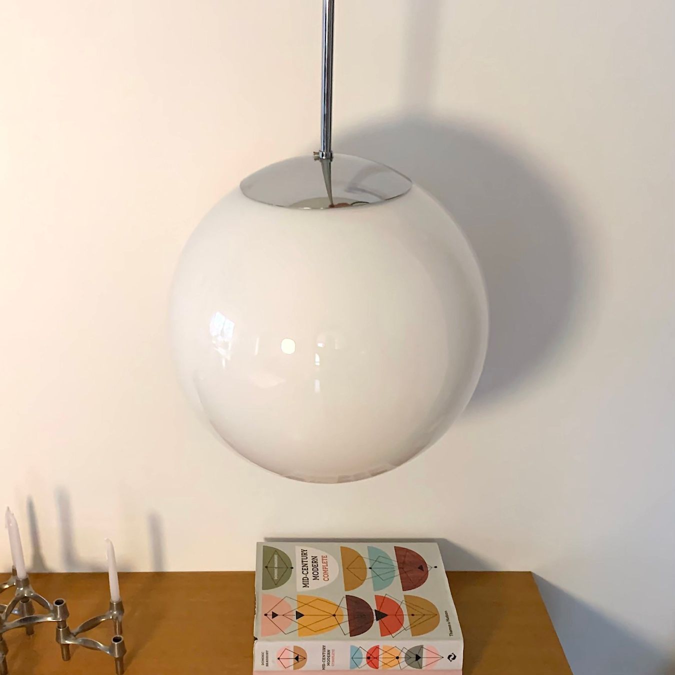 Lampadari & plafoniere: Bauhaus Pendelleuchte mit Opalkugel HL99, Technolumen – Usato da Winterthur venduto da Trouvailles-77 3
