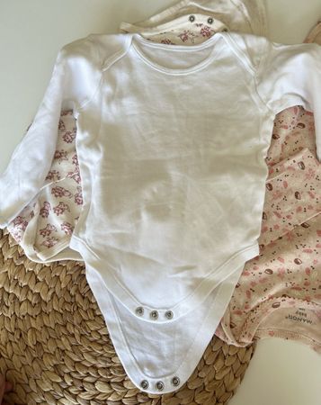 Body blanc, manches longues bébé, taille 24 mois