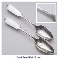 Zwei Teelöffel 13 Lot (Art.123)