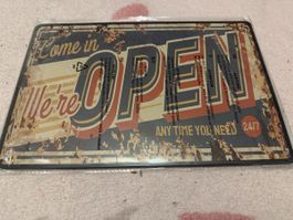 Blech / Metal Wendeschild Neu