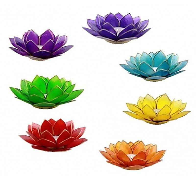 Portacandele: 7 Lotus Teelichhalter 7 Chakras – Nuovo e nell'imballaggio originale da Boppelsen venduto da Lilotti1