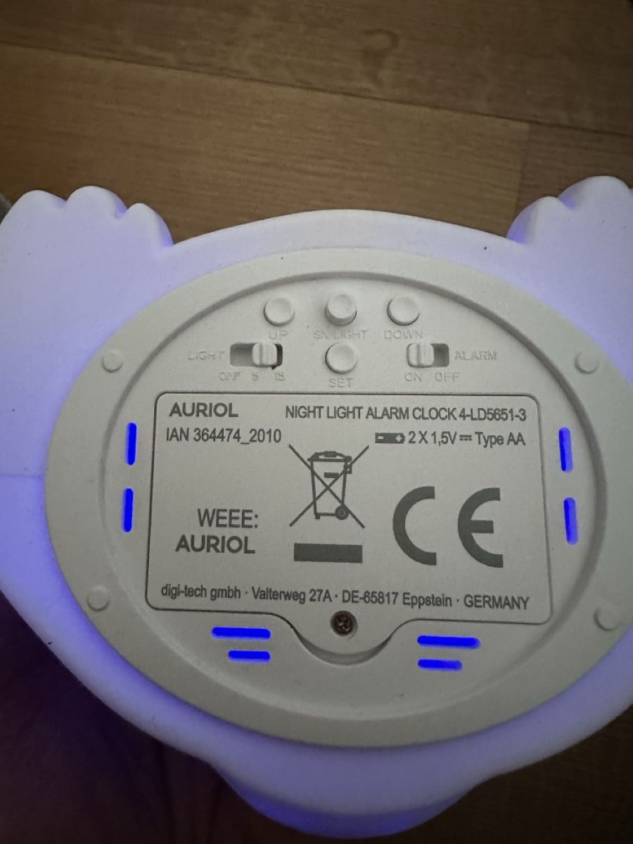 Sveglie: Auriol Dinosaur Night Light Alarm Clock 4-LD5651-3 – Usato da Gattikon venduto da Sarahs_Schatzkammer 1