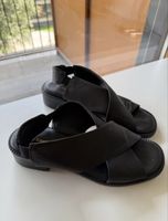La Garçonne Sandalen Leder schwarz Grösse 38