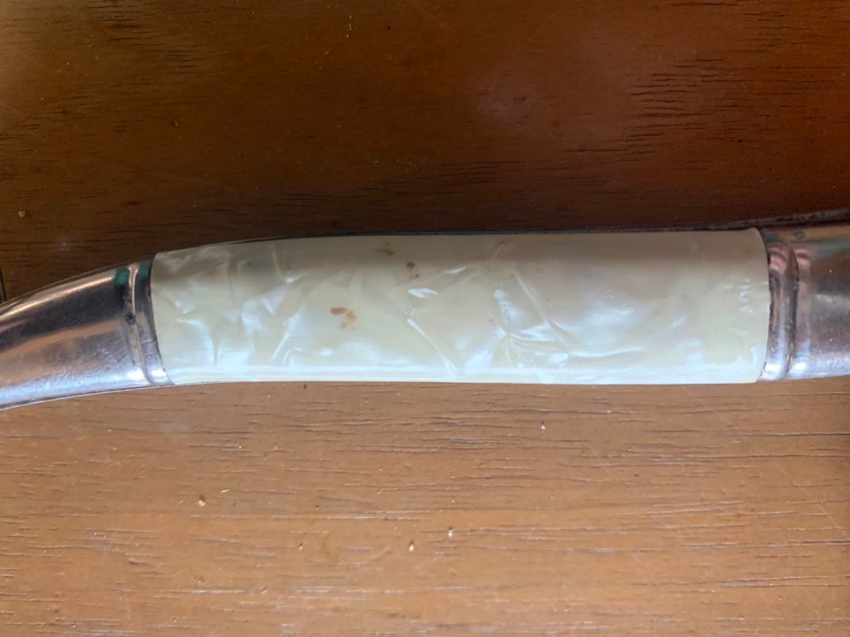 Posate: FishKnife, Fischmesser mit Perlmutt, 2 Klingen – Usato da Dussnang venduto da pml253 2