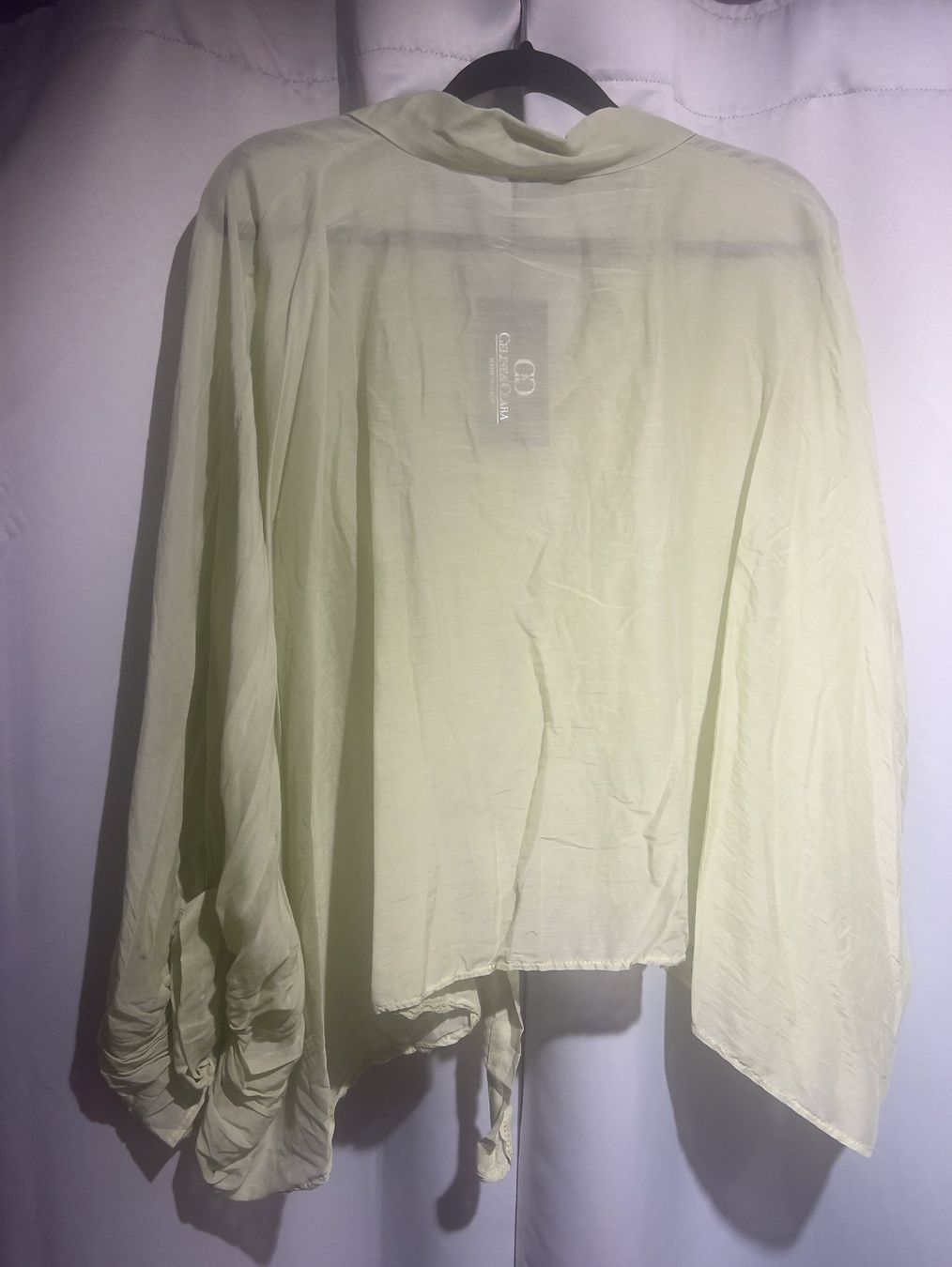 Blusen: Halbtransparente Binde-Bluse mit Ballon-Ärmeln 20% Seide – Neu und originalverpackt aus Zürich von Naebeli 5