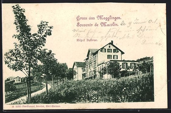 Cartoline postali: AK Magglingen, Hotel Bellevue, 1901 – Usato da Berlin venduto da bartko-reher