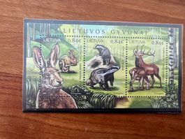 2017 Waldtiere Litauen Block **  (A1023)