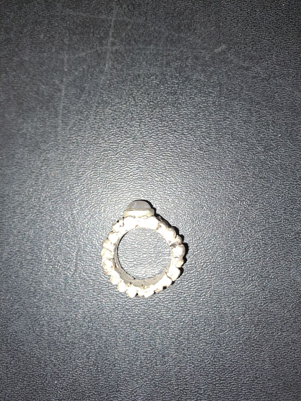 Anelli: Silber Ring mit einem Mondstein, 925 Silber, Grösse 1,8 cm – Usato da Belp venduto da bea_2752 3